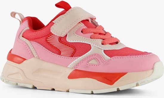 Blue Box meisjes dad sneakers roze/rood - Uitneembare zool