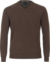 Casa Moda - Pullover V-Hals Bruin - Heren - Maat L - Regular-fit