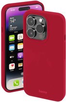Hama MagCase Finest Feel Pro Cover Hoesje geschikt voor Apple iPhone 14 Pro - Compatibel met Magasafe - TPU materiaal - Zijdezacht afwerking - Krasbestendig - Perfecte Pasvorm - Rood