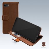 Mobilize Wallet - Telefoonhoesje geschikt voor Apple iPhone 6/6S/7/8/SE(2020/2022) Hoesje Echt Leer Bookcase Portemonnee - Bruin