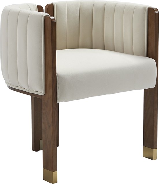 OHNO Furniture Baltimore - Moderne Ronde Stoel - Beige