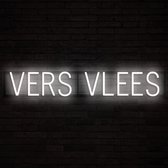 VERS VLEES - Lichtreclame Neon LED bord verlicht | SpellBrite | 92,34 x 16 cm | 6 Dimstanden & 8 Lichtanimaties | Reclamebord neon verlichting