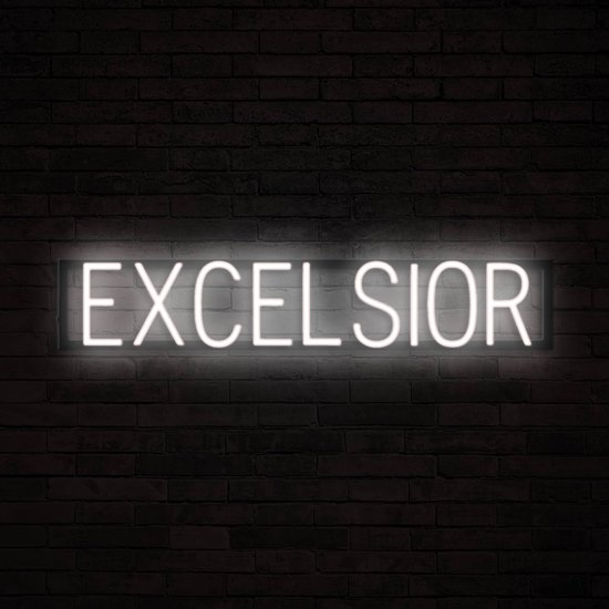 EXCELSIOR - Lichtreclame Neon LED bord verlicht | SpellBrite | 81,26 x 16 cm | 6 Dimstanden & 8 Lichtanimaties | Reclamebord neon verlichting