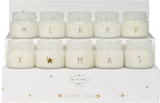 Sojakaarsen - Merry X-Mas - Wit in luxe giftbox - Geur: Winter Glow