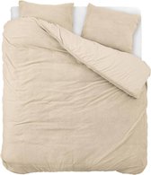 Droomtextiel Teddy Fleece Dekbedovertrek Taupe Eenpersoons 140x200/220 cm - Luxe Teddystof - Heerlijk Zacht