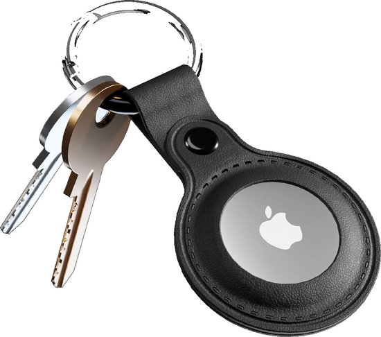 AIRTAG Keychain Cas Blauw foncé - chaîne Look AIRTAG clés en cuir Blauw foncé Case - étiquette Air Keychain Case - Blauw foncé Keychain Porte - AIRTAG - 2 Pièces