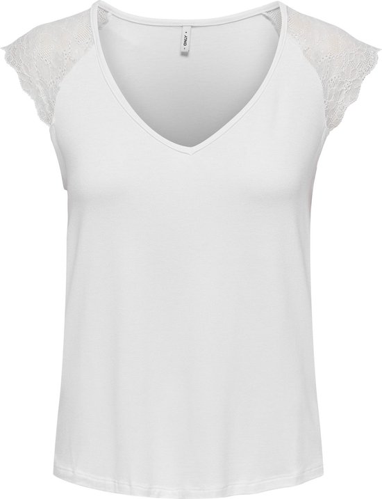 ONLY ONLPETRA S/S LACE MIX TOP JRS NOOS Dames Top - Maat S