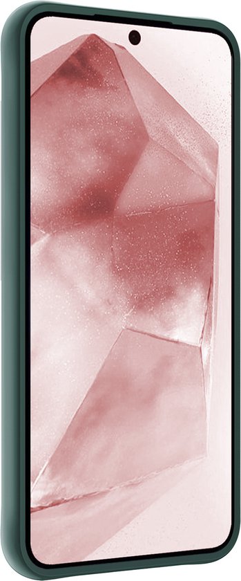 Coque adaptée pour Samsung A55, coque arrière en Siliconen , vert foncé