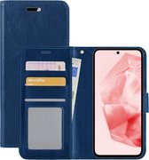 Hoes Geschikt voor Samsung A35 Hoesje Book Case Hoes Flip Cover Wallet Bookcase - Donkerblauw