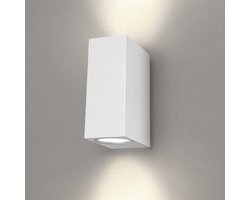 Ledvion - LED Wandlamp - 3W - 2700K - Cube & Wit - GU10 - IP54