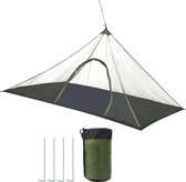 Camping muggennet met ritssluiting, 220 x 120 x 100 cm, licht, muggennet, outdoor tenten, compact muggennet, reizen, voor picknick, wandelingen en tuin
