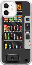 Casimoda® hoesje - Geschikt voor iPhone 12 Mini - Snoepautomaat - 2-in-1 case - Schokbestendig - Snoep - Verhoogde randen - Multi, Transparant