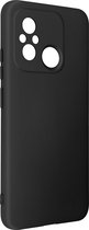 Geschikt voor Xiaomi Redmi 12C siliconen hoesje semi-rigide Soft-touch Zwart