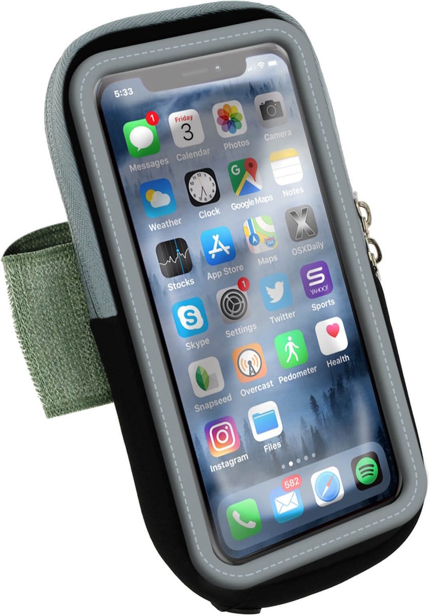 Sport Armband Smartphone tot 6,1 '' Touch-functie Waterdichte Etui Zwart