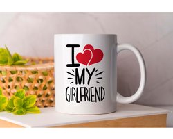 Mok I Love My Girlfriend - Gift - Cadeau - CouplesGoals - TogetherForever - HappilyEverAfter - LoveWins - SamenGelukkig - EeuwigeLiefde - LiefdeVoorAltijd - MijnSchat
