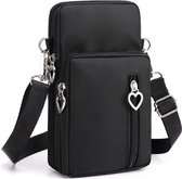 Somstyle Crossbody Tas Dames - Nektasje - Heuptasje - Zwart