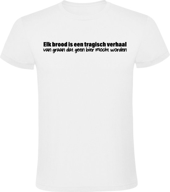 Tragisch brood Heren T-shirt - lachen - brood - graan - bier - humor ...