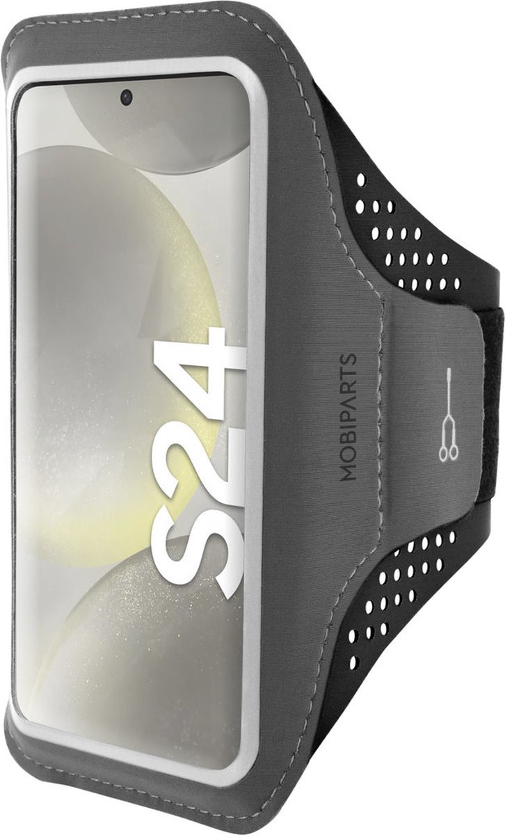 Hardloop Sportarmband geschikt voor Samsung Galaxy S24 - Zwart - Mobiparts