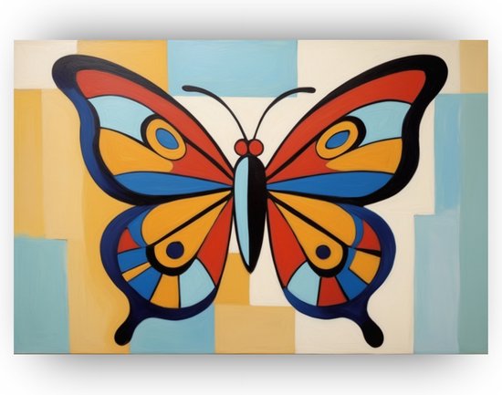 Picasso vlinder poster - Vlinder posters - Muurdecoratie Pablo Picasso - Poster retro - Slaapkamer posters - Muur kunst - 60 x 40 cm