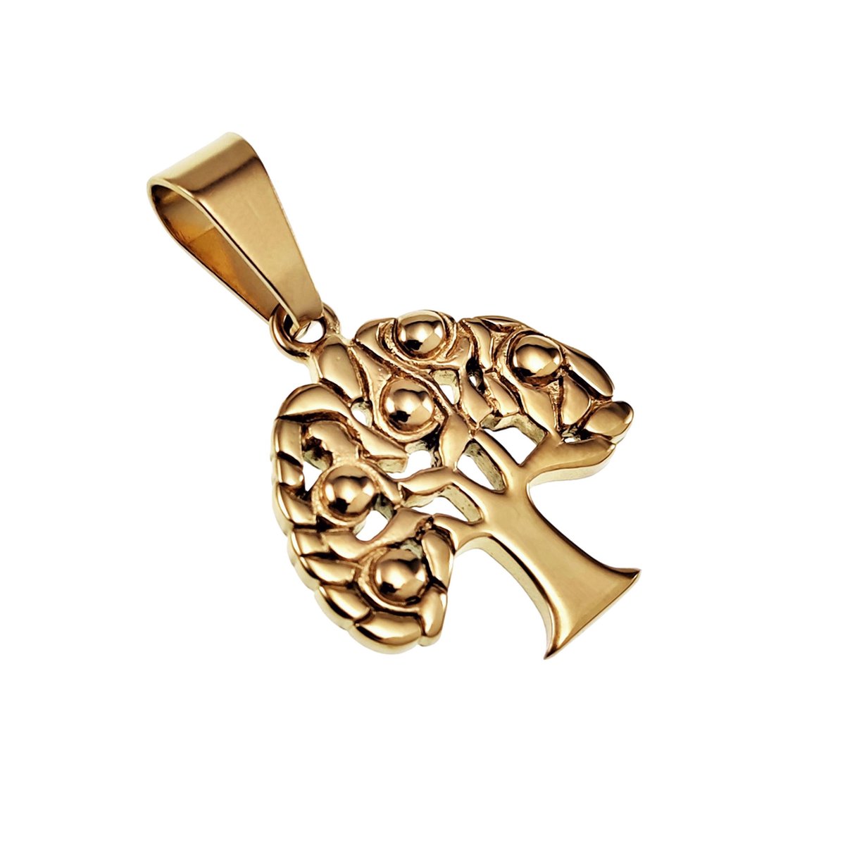 Levensboom Hanger Unisex - Verguld RVS - Symbolische Hanger Dames - Heren