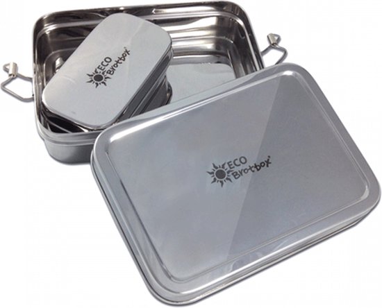 ECO Brotbox Boîte à Goûter XL - Petite Boîte à Goûter En Acier Inoxydable - 200 Ml