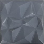 vidaXL-12-st-Wandpanelen-3D-diamant-3-m²-50x50-cm-grijs