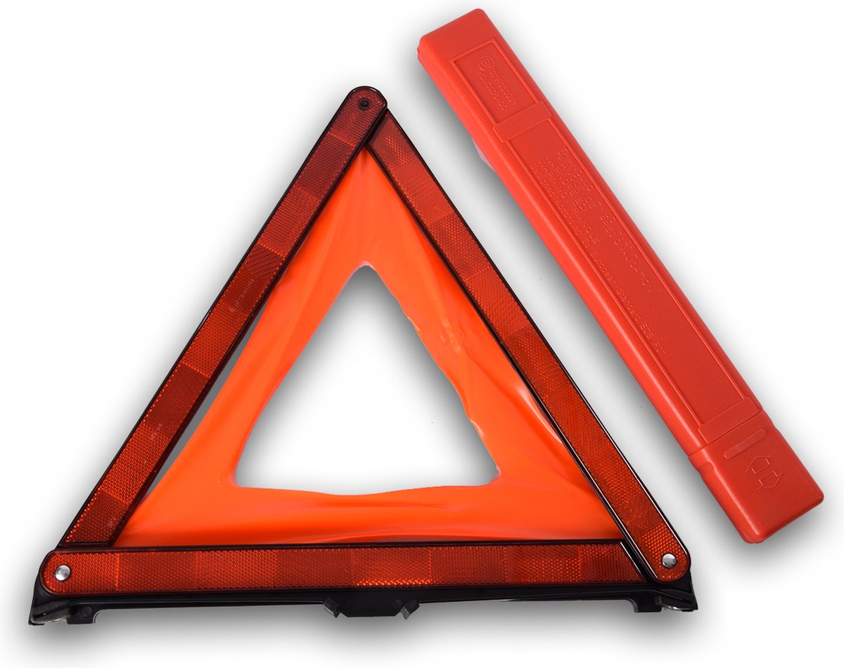 ROSYLEVE Gevarendriehoek – Opvouwbaar En Met Opbergdoos, Perfect Voor Pech Onderweg, Stevige Metalen Poten, Hoge Zichtbaarheid, Voor Alle Auto's En SUV's