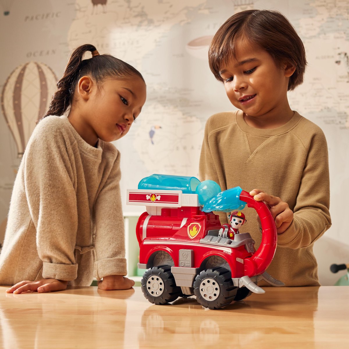 PAW Patrol Jungle Pups - Marshall's Olifant-brandweerwagen met projectielwerper - speelgoedauto met speelfiguur — cadeau in Spellen & Speelgoed - foto 8