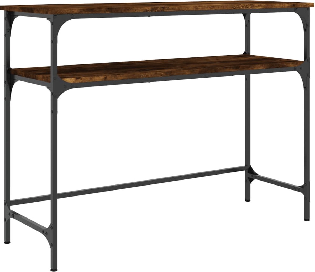 vidaXL Wandtafel - 100x35,5x75 - cm - bewerkt - hout - gerookt - eikenkleurig gerookt eiken