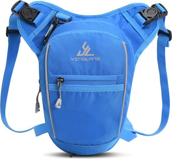 motorfiets, heuptas, heren en dames, multifunctionele tas, beenzak, waterdicht, riemtas, outdoor-gereedschapstas, multifunctionele tas voor wandelen, blauw, mode