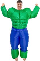 KIMU® Costume Gonflable Hulk Vert - Costume Opblaasbaar Mascotte Gonflable - Super-Héros Gonflable Held Musclé Adultes Femmes Hommes Carnaval Costume de Carnaval