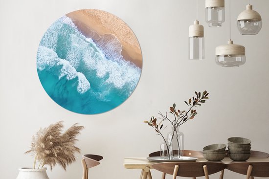Cercle mural - Aluminium - Mer - Water - Mousse - ⌀ 140 cm
