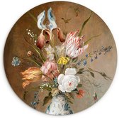 Cercle mural - Plastique - Nature morte aux fleurs - Balthasar van der Ast - Peinture - ⌀ 90 cm