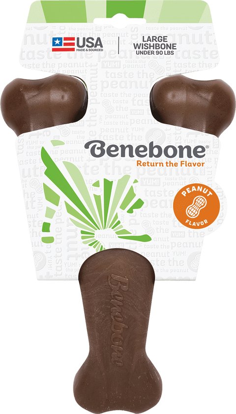 Benebone - Benebone - Kauwartikelen - Wishbone - Pindakaas - L 871400 - 1pce