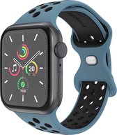 iMoshion Sport⁺ bandje geschikt geschikt voor Apple Watch Series 1 / 2 / 3 / 4 / 5 / 6 / 7 / 8 / 9 / SE / Ultra (2) - 42 / 44 / 45 / 49 mm - Maat M/L - Celestial Teal & Black