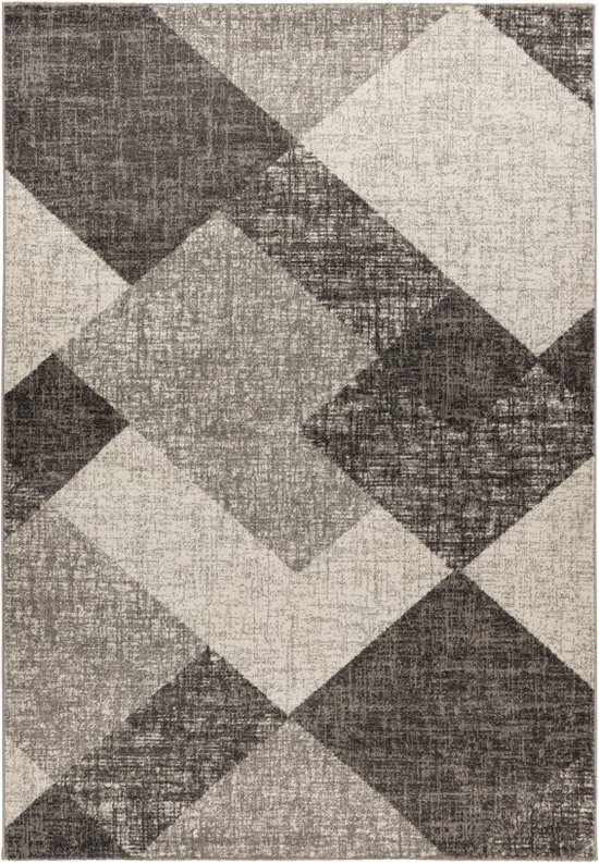 Lalee Trendy | Modern Vloerkleed Laagpolig | Silver | Tapijt | Karpet | Nieuwe Collectie 2024 | Hoogwaardige Kwaliteit | 80x150 cm