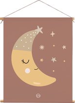 Affiche textile enfant bonnet de nuit lunaire