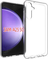 Samsung Galaxy A25 Hoesje - MobyDefend Transparante TPU Gelcase - Volledig Doorzichtig - GSM Hoesje - Telefoonhoesje Geschikt Voor Samsung Galaxy A25
