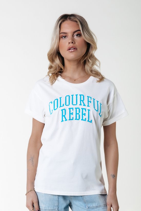 T-shirt boxy Colourful Rebel CR Patch - XXL