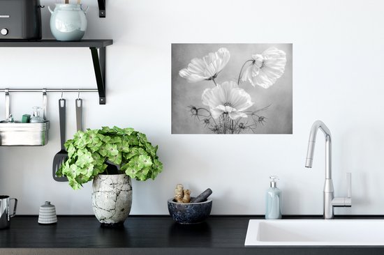 Stickers muraux - Feuille autocollante - Fleurs - Nature morte - Aquarelle - 40x30 cm - Feuille adhésive - Stickers muraux chambre enfant - Papier peint autocollant - Papier peint autocollant - Feuille autocollante