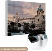 MuchoWow® Glasschilderij 120x80 cm - Schilderij acrylglas - Italië - Kathedraal - Sicilië - Foto op glas - Schilderijen