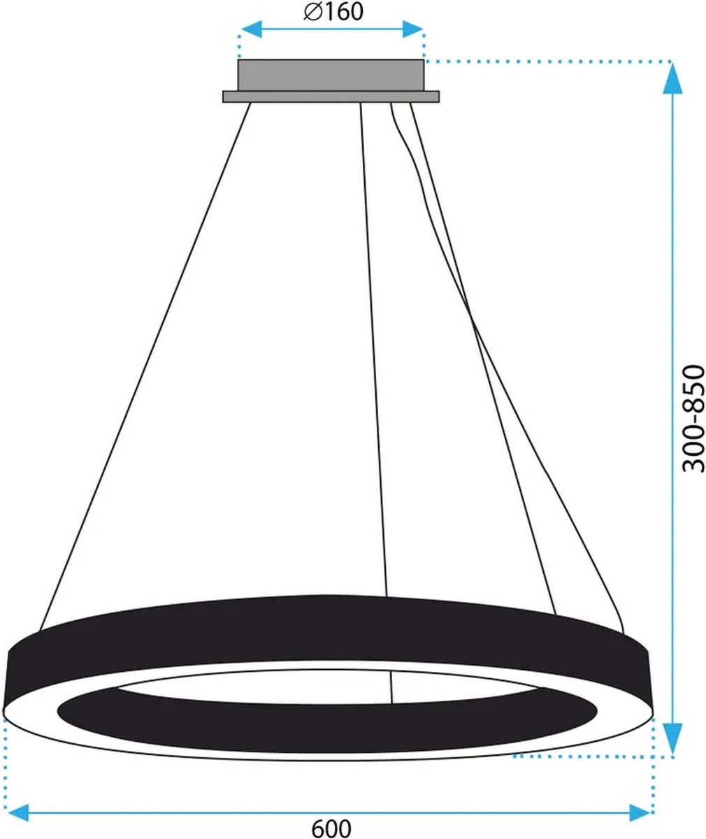 DIDADIDA Ovale LED Hanglamp Dimbaar Met Afstandsbediening - Eettafel Licht voor Keuken en Kantoor - In Hoogte Verstelbaar/Lichtkleur Geheugen (Wit, 120CM