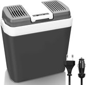 Elektrische Koelbox 24L - Coolbox - Met Verwarmingsfunctie - 12V Autolader en 230V Stopcontact - Lichtgewicht - Koelt & Verwarmt Koelboxen Auto Grijs