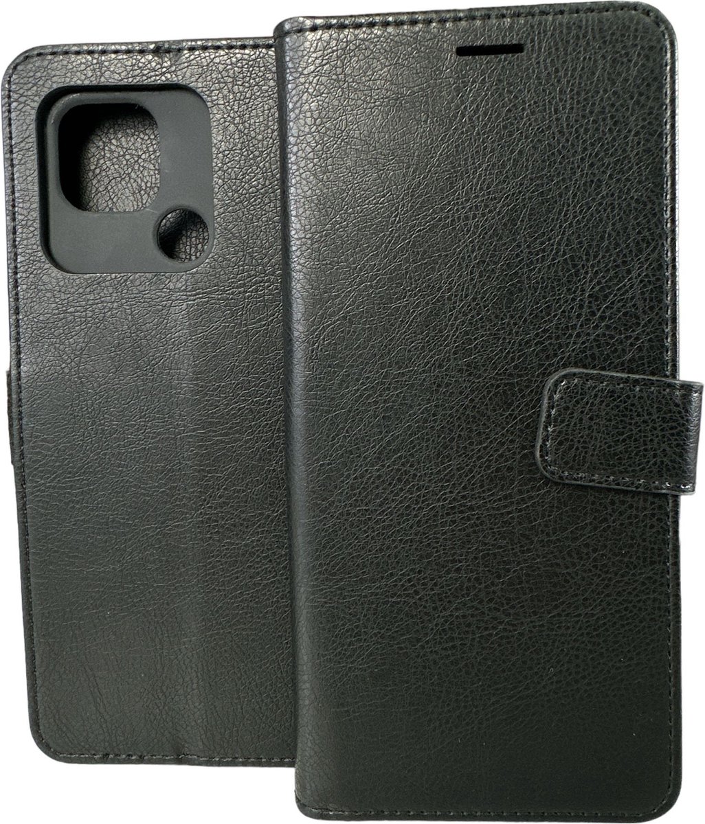Portemonnee Book Case Hoesje Geschikt voor: Xiaomi Redmi 10C - Zwart
