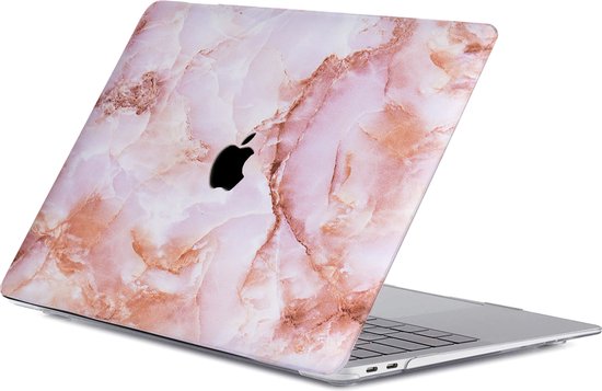 Lunso Geschikt voor MacBook Air 13 inch M1 (2020) cover hoes - case - Marble Finley - Lunso
