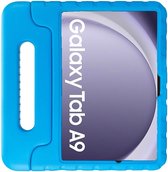 HappyCase Kinder Tablethoes Geschikt voor Samsung Galaxy Tab A9 | Kindvriendelijke Hoes | Beschemhoes | Kinderhoes | met Handvat en Standaard | Blauw