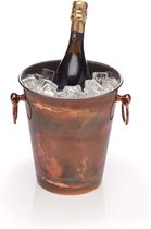 Roestvrijstalen ijsemmer voor wijn en champagne, 24 x 20,5 x 23 cm (9,5 "x 8" x 9") - Koper Finish