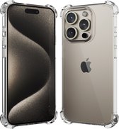 iTech Hoesje geschikt voor iPhone 15 Pro Transparant shock proof cover hoes case