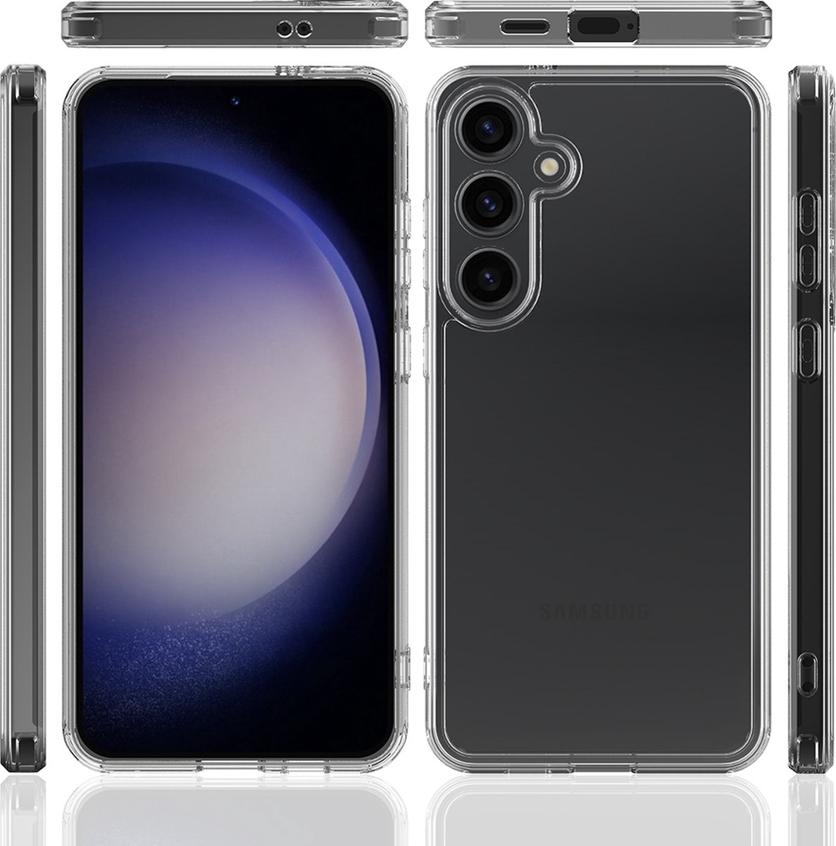 Mobigear Doorzichtig Hoesje geschikt voor Samsung Galaxy S24 Telefoonhoesje Hardcase | Mobigear Crystal Backcover | Doorzichtig Telefoonhoesje Galaxy S24 | Galaxy S24 Case | Back Cover - Transparant