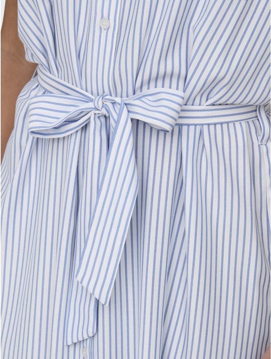 Only Onlhannover Sarah Ss Pocket Dress Cloud Dancer Stripes Blue WIT XL